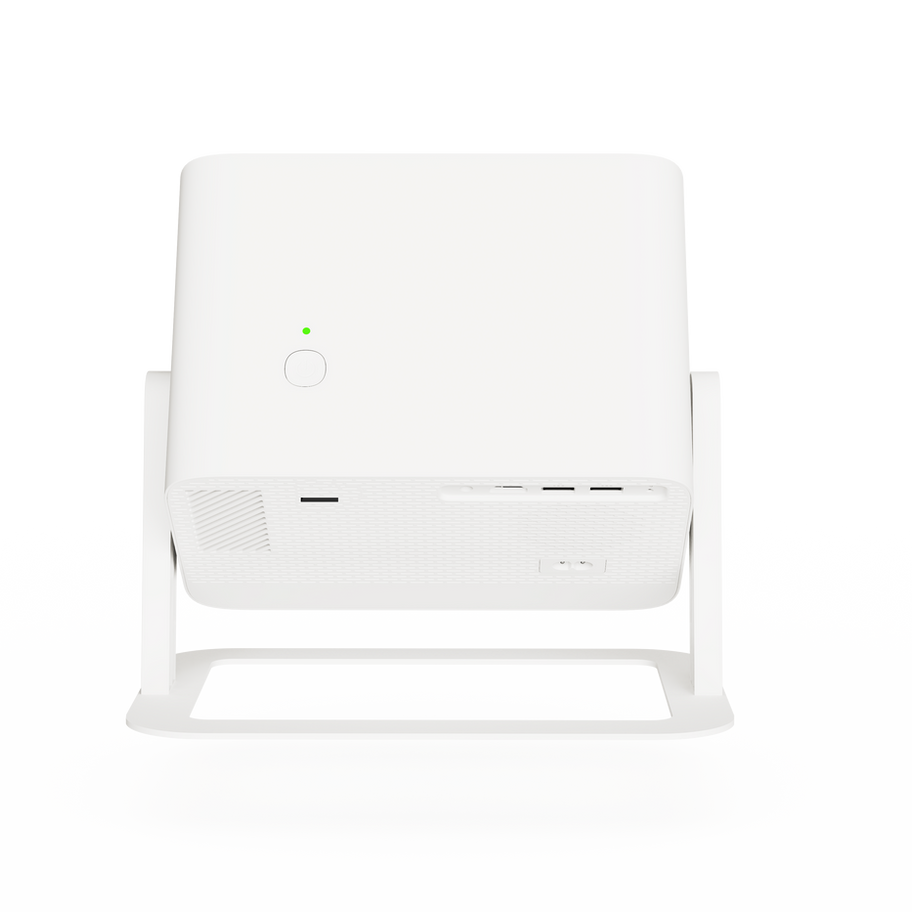 Xome X50 Smart Projector White with Full HD 1080p display, WiFi 6 connectivity, auto focus, sleek compact design for home