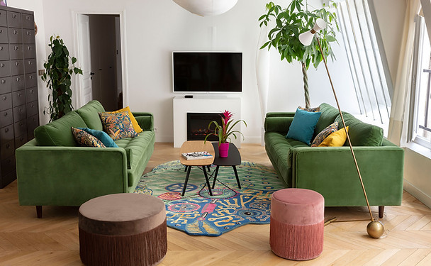 Colourful interior design · Atypical apartment · Faubourg Saint-Honoré Paris · Selig Renault