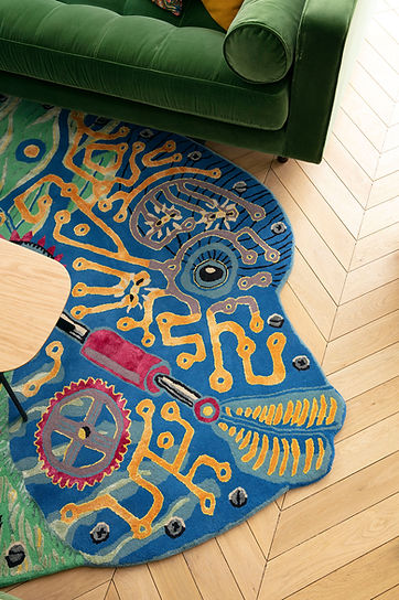 Handmade Rug Meca Leon designed by Selig&Renault