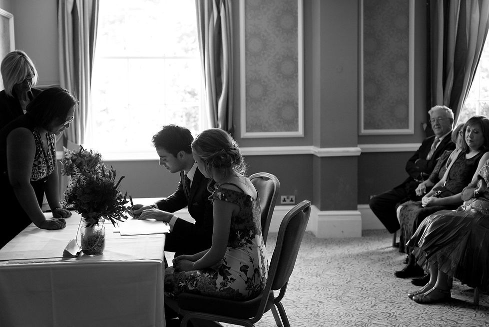 Hotel du Vin Wimbledon Wedding Ceremony in the Krug room by Grace Wedding Photography 04