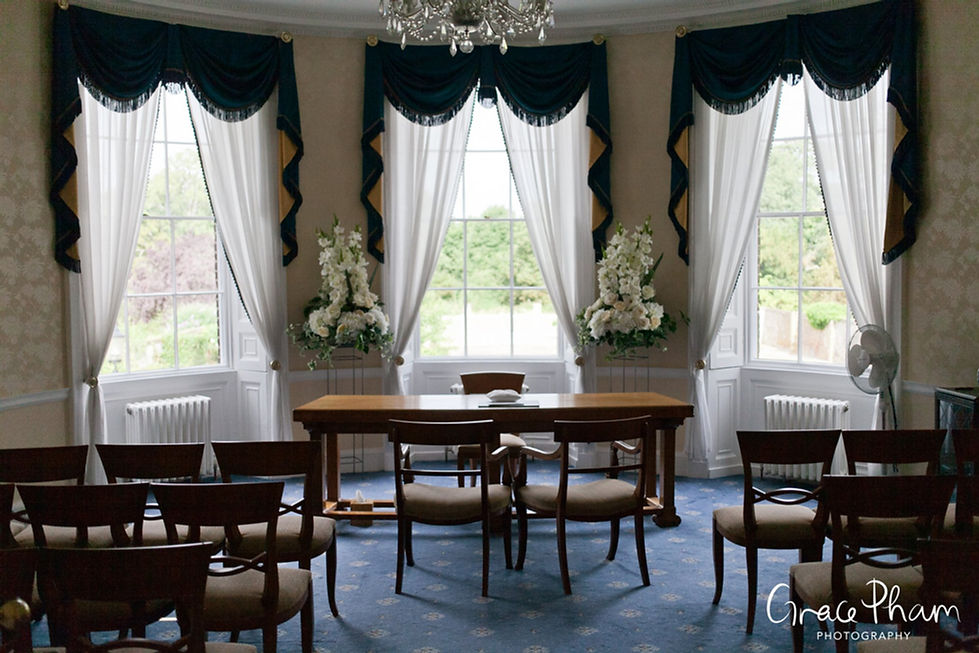 The Lord Nelson Room at Merton Register office, Morden Park House. Image by London Wedding Photographer.