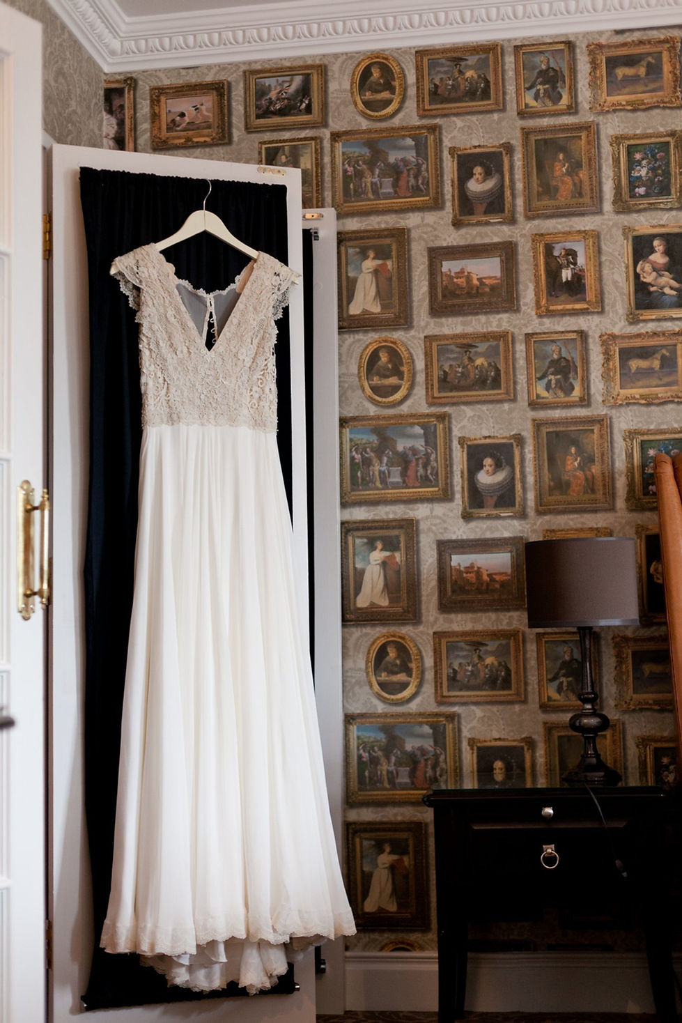 Wedding Dress by Martin Mccrea. Cannizaro House wedding captured by London Wedding Photographer 22