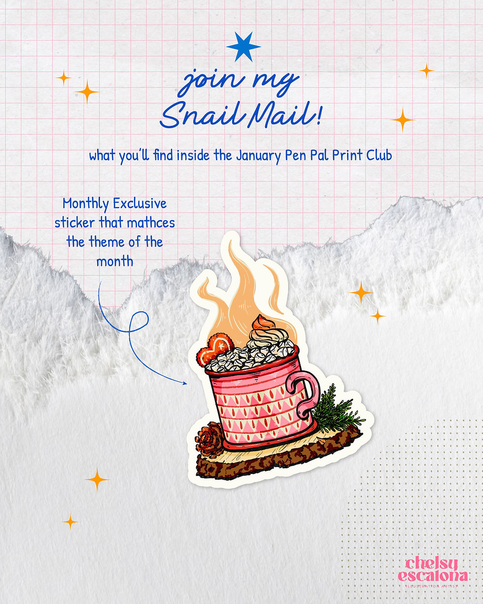 Thumbnail: 💌 Pen Pal Print and Sticker Club (Subscription Handmade Stationery)