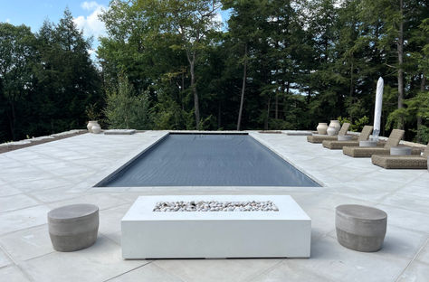 muskoka custom pool landscape, parry sound, propane firepits, custom landcaping, parry sound landscaping, granite view contracting