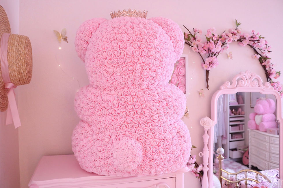 Thumbnail: 25” Giant light pink Rose Bear 
