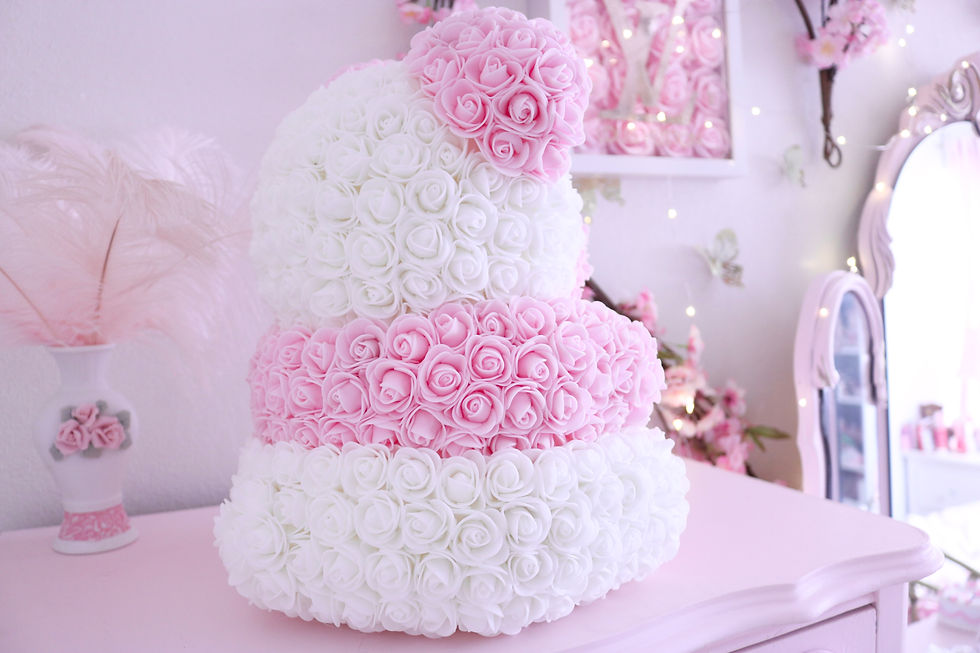 Thumbnail: Light pink & White with preserve Rose 