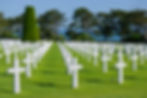 White crosses at Normandy American Cemetery and Memorial