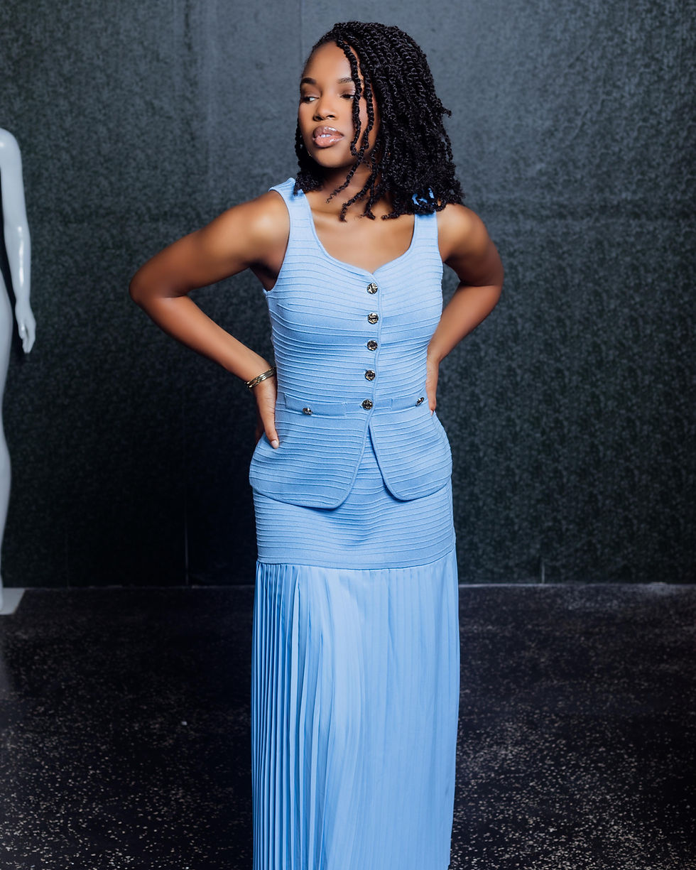 Thumbnail: It Girl Blue Skirt Set