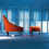 Thumbnail: Champaign Armchair and Pouf Orange Seperated