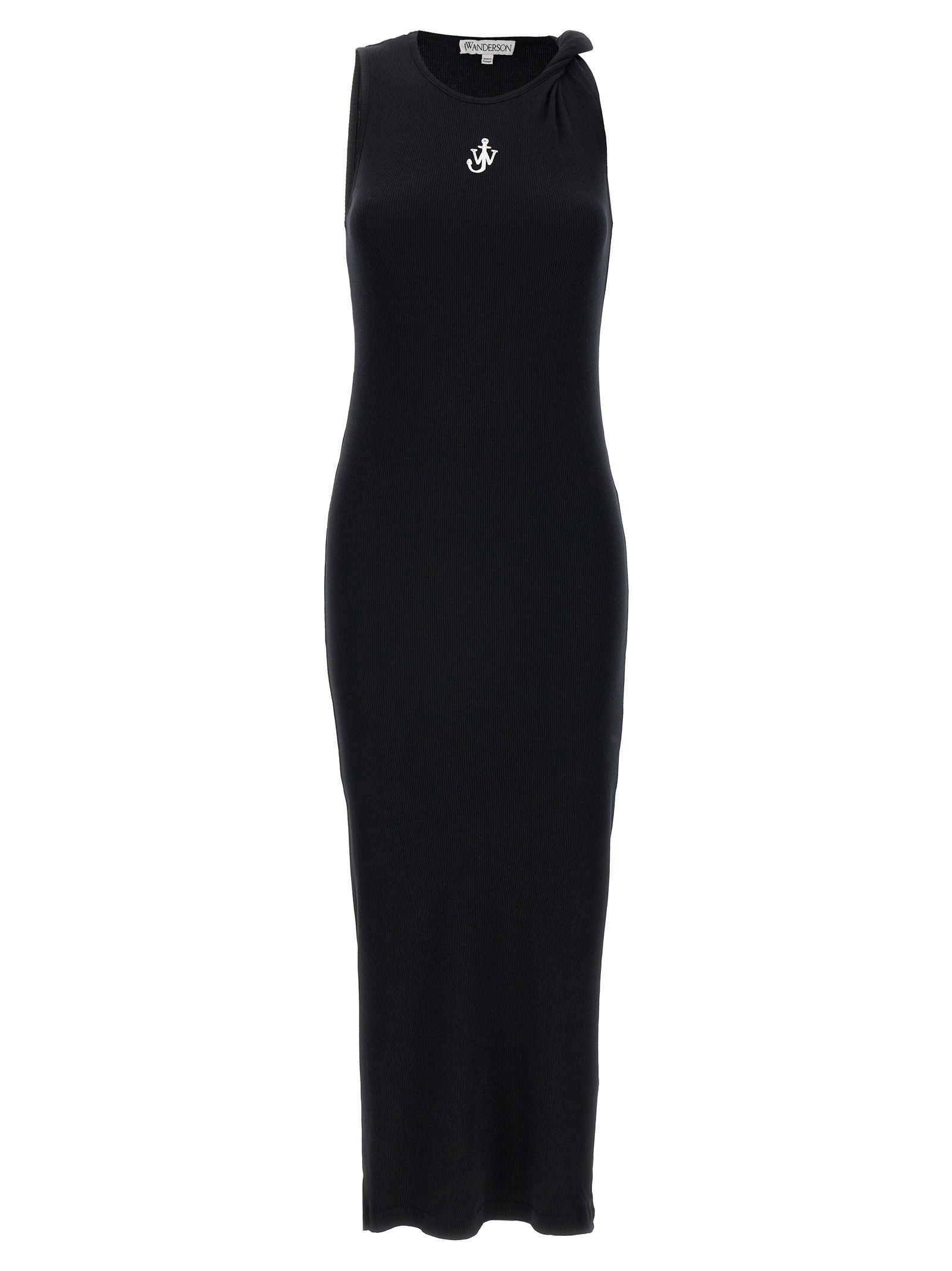 J.W.Anderson Black Cotton Midi Dress