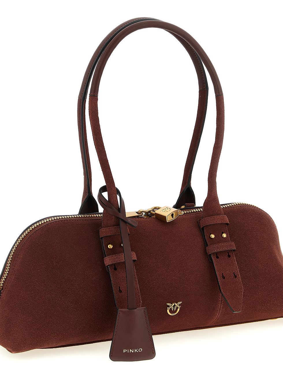 Thumbnail: PINKO Bordeaux Cowhide Shoulder Bag
