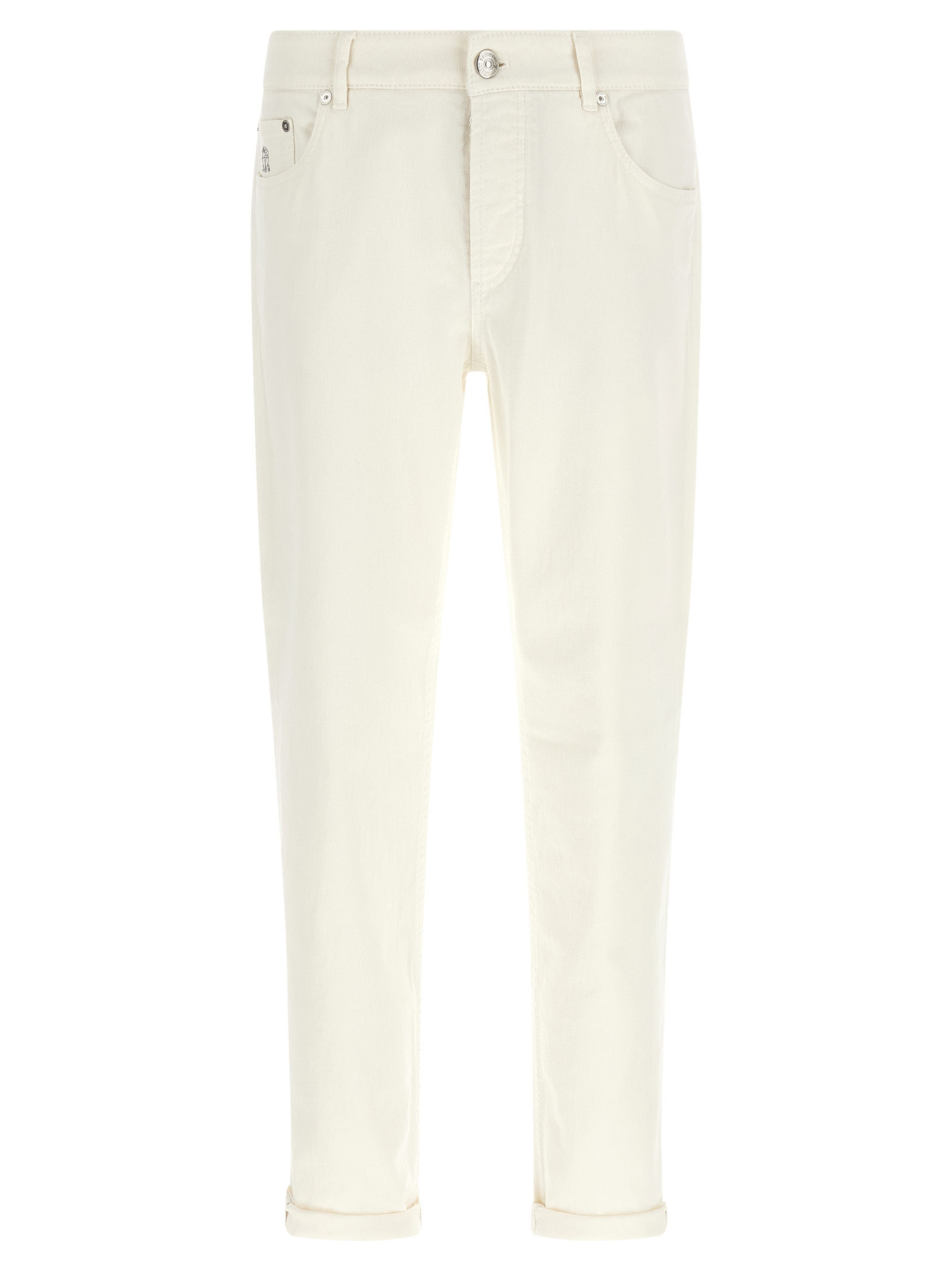 Brunello Cucinelli White Cotton Jeans Denim