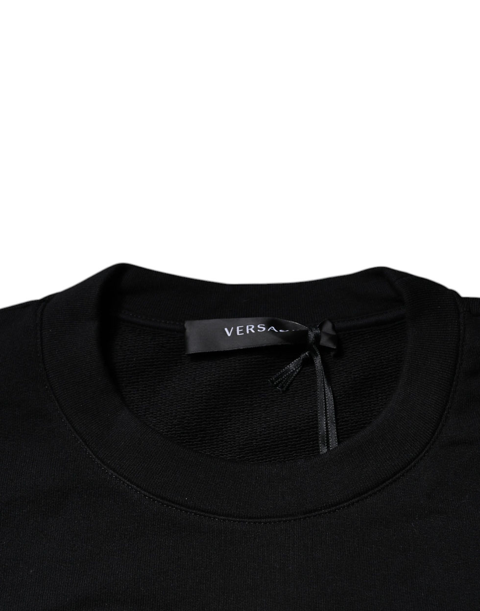 Thumbnail: Versace Black Medusa Embroidery Crew Neck Pullover Sweater