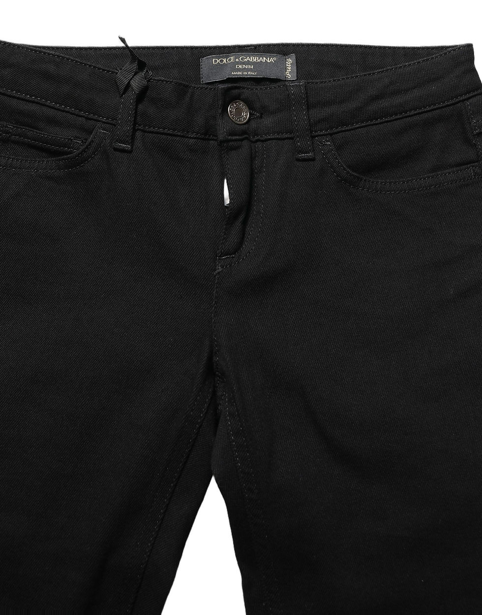 Thumbnail: Dolce & Gabbana Black Queen Embroidery PRETTY Denim Jeans