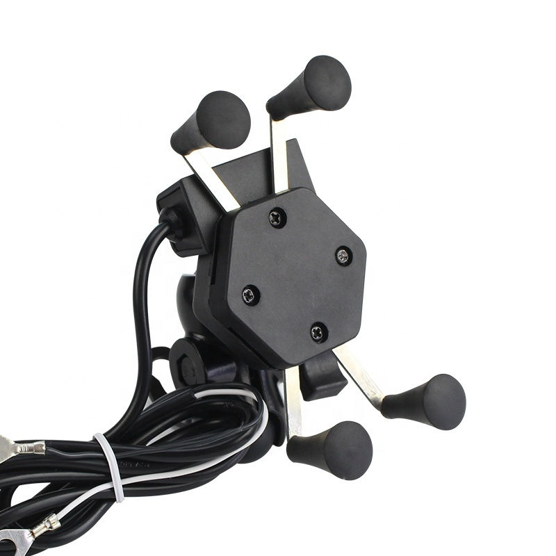 Hot Sale X Shape  Motorbike Phone Mount Motor With USB Charger Motorcycle