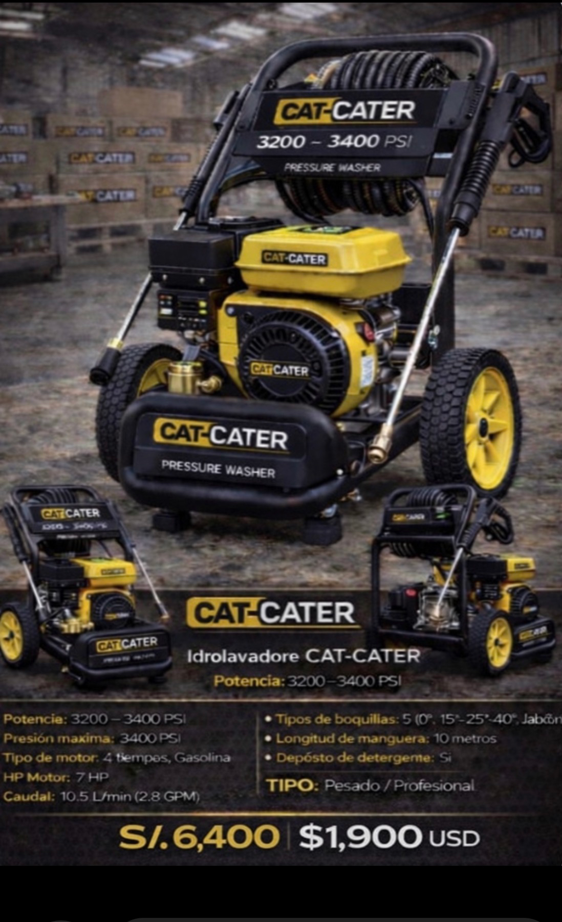 CAT - CATER. IDROLAVADORA PSI 3200-3400