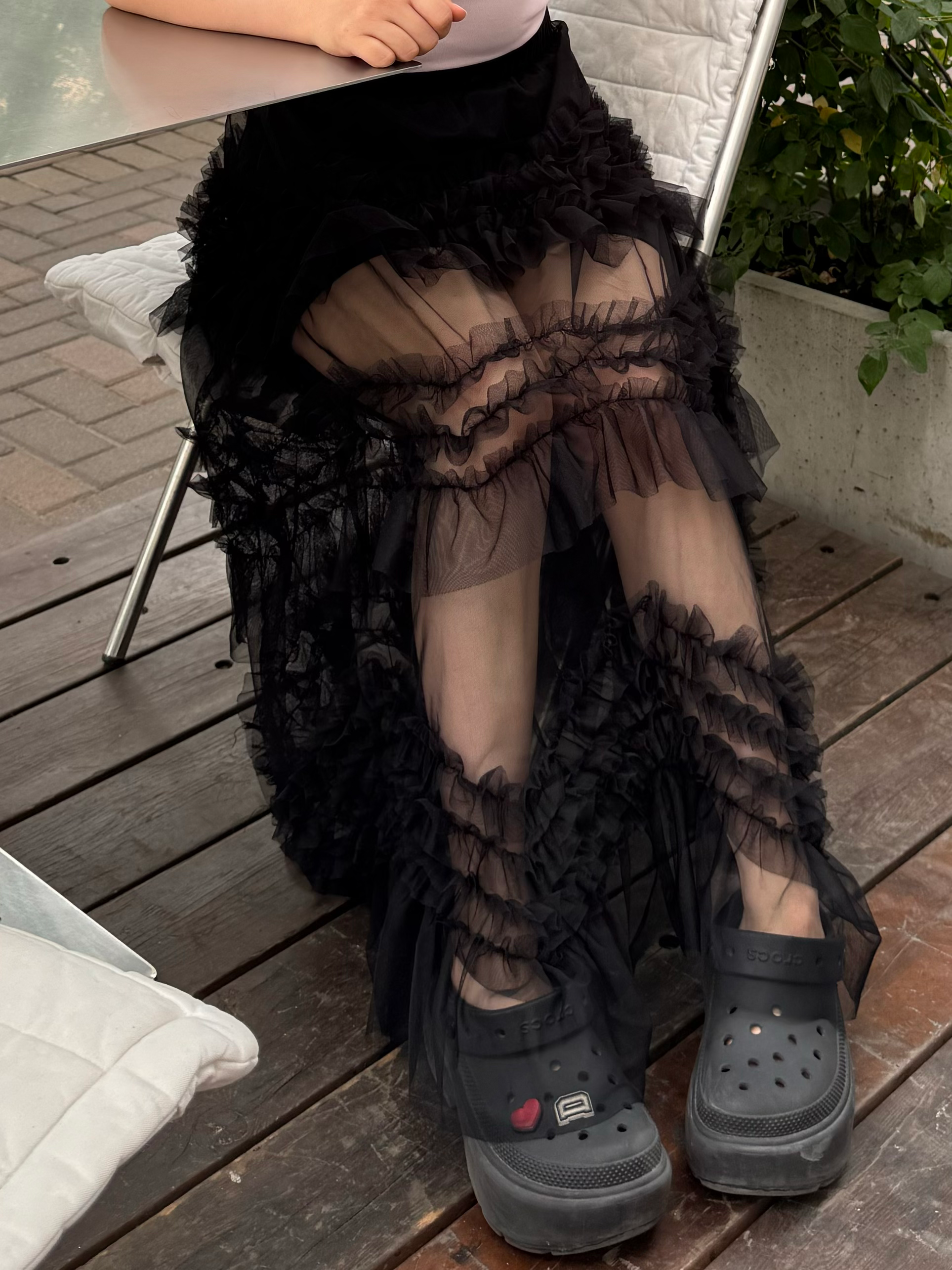 Юбка шифоновая в цветочек Long