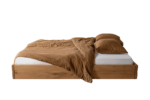 Bett Schlichtes Design Berlin, vollholz Eiche VanFraai