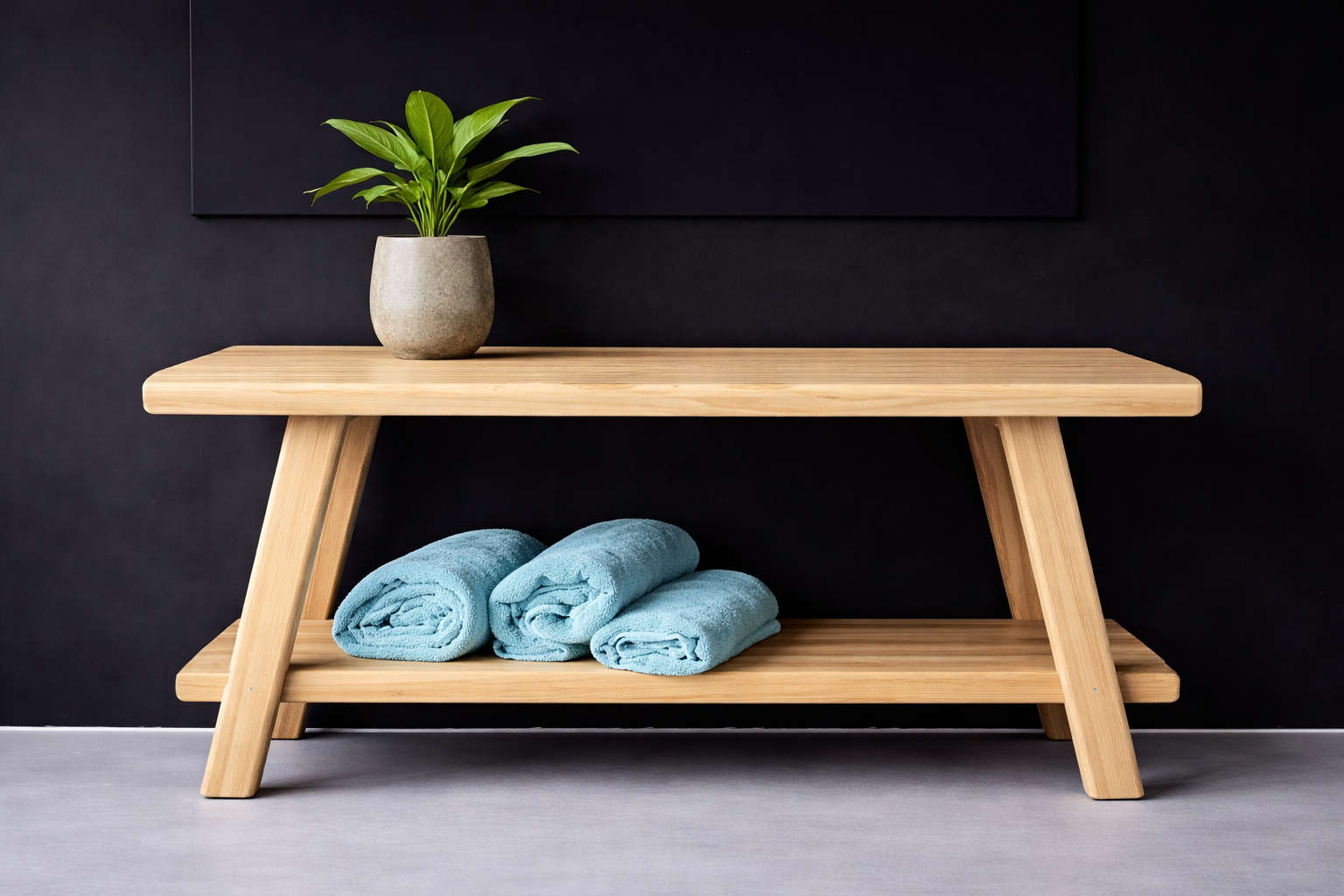 waschbeckenunterschrank eiche, waschtisch massivholz, badmöbel eiche rustikal, badezimmer unterschrank holz