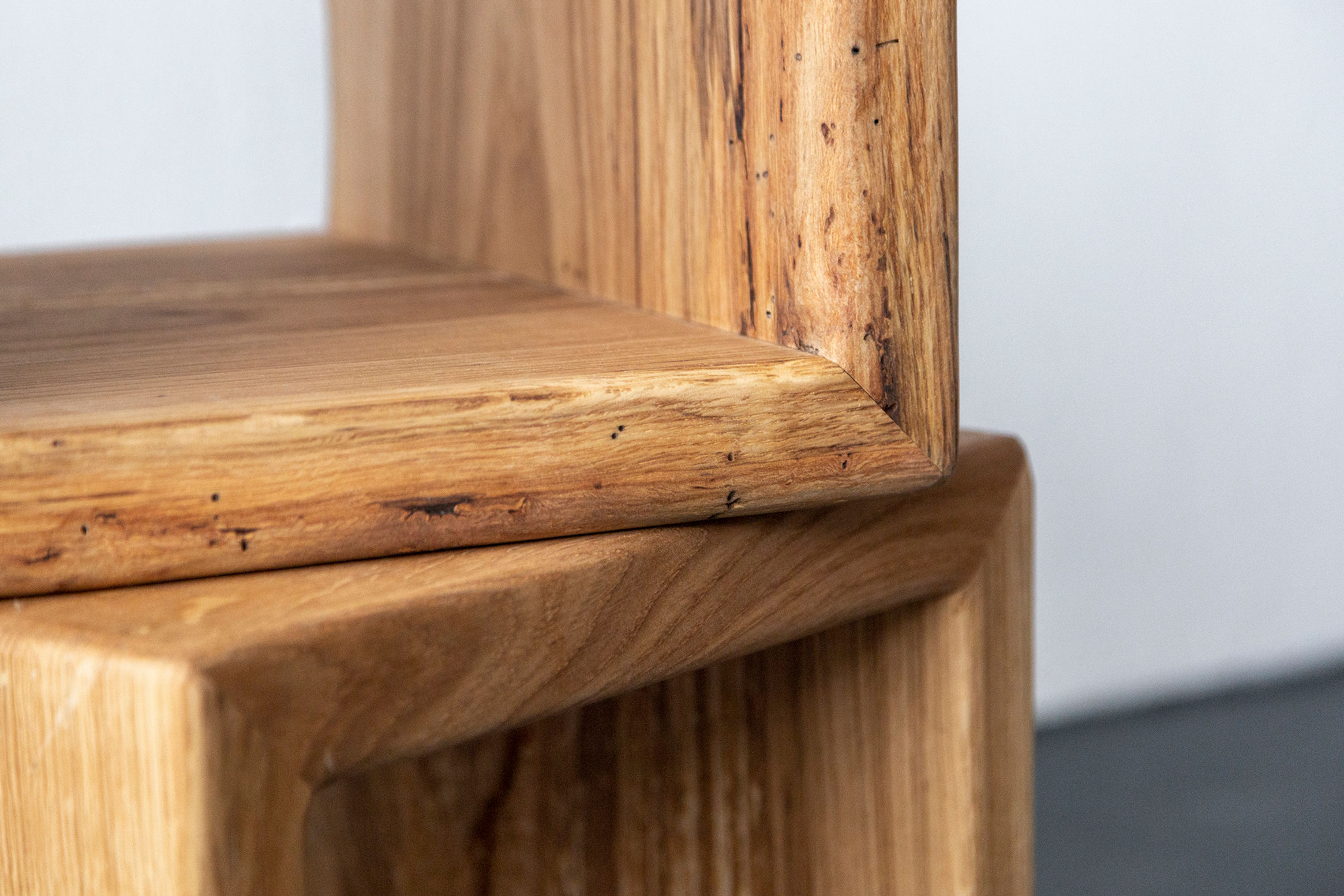 Nachttisch Marion Eiche Rustikal - Nachtschrank, Nachtisch holz, Beistelltisch Holz klein, Kubus Holz, Kubus Eiche, Würfel