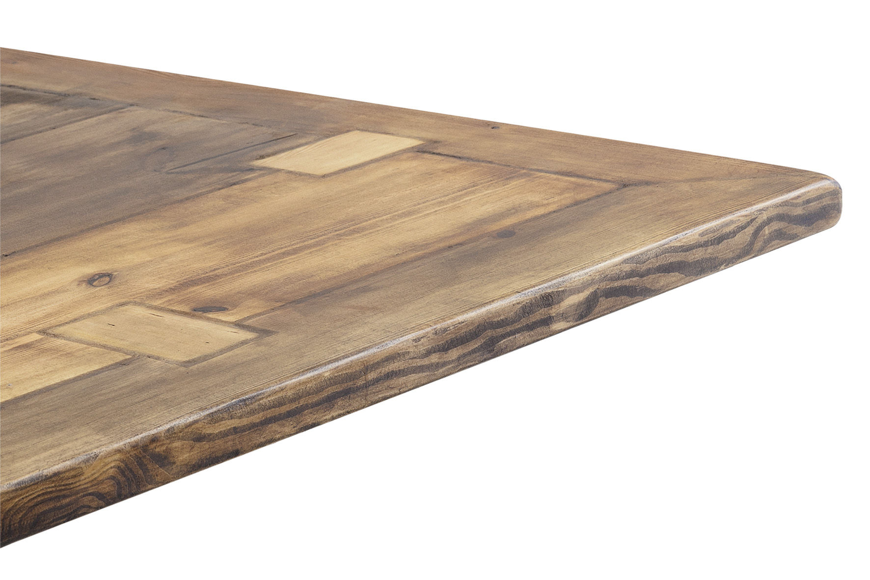 Rustikale Tischplatte mit Rahmen – aus echtem Bauholz, passend zum modernen Landhausstil