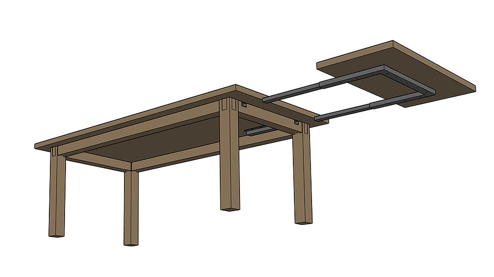 Miniaturbild: Eine Ansteckplatte mit einer Länge von 50 cm, Esstisch Eiche ausziehbar, verlängerbarer Tisch Vanfraai