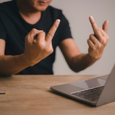 Person in front of computer