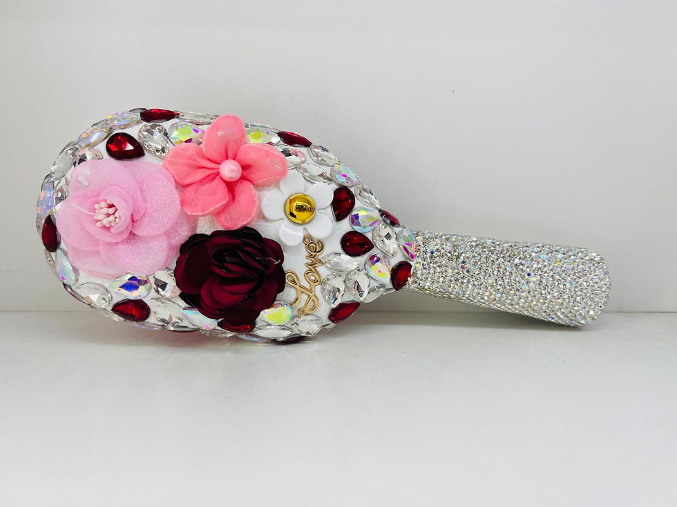 Thumbnail: Rhinestone Rose Hair Brush