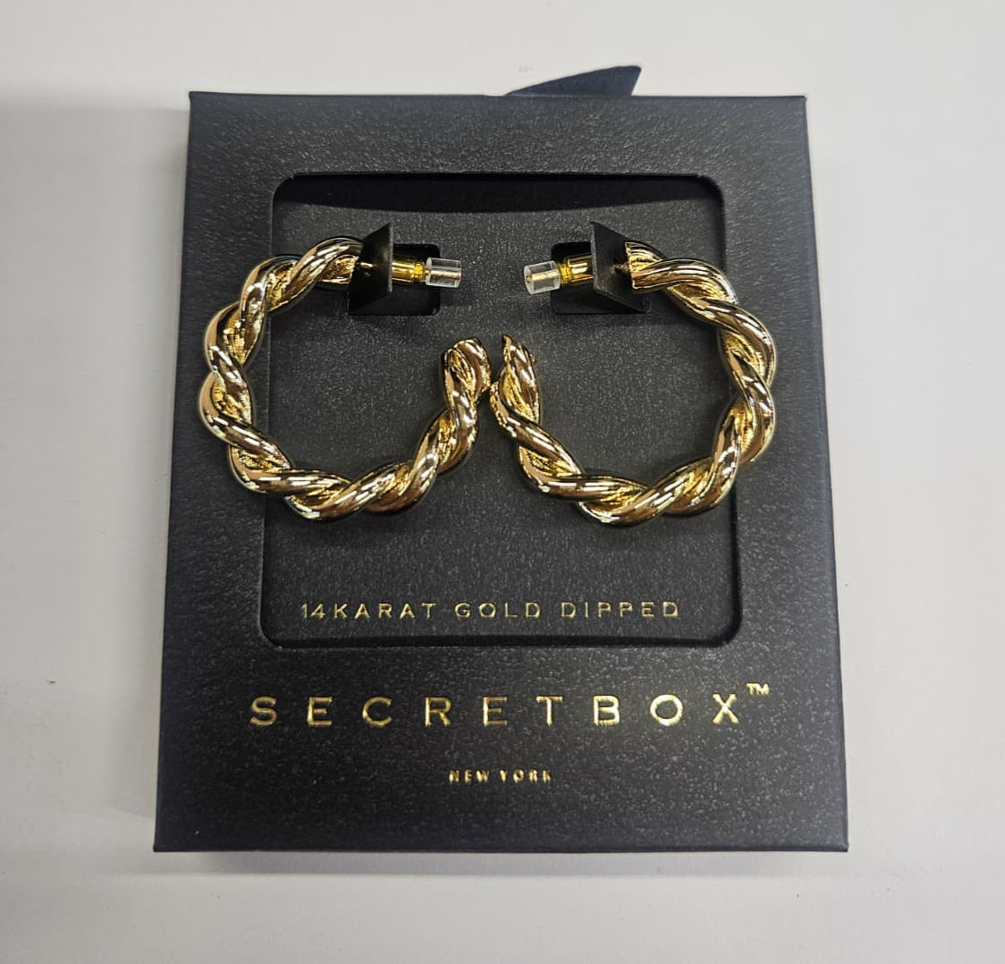 14 Karat Gold Dipped Hoop Earrings