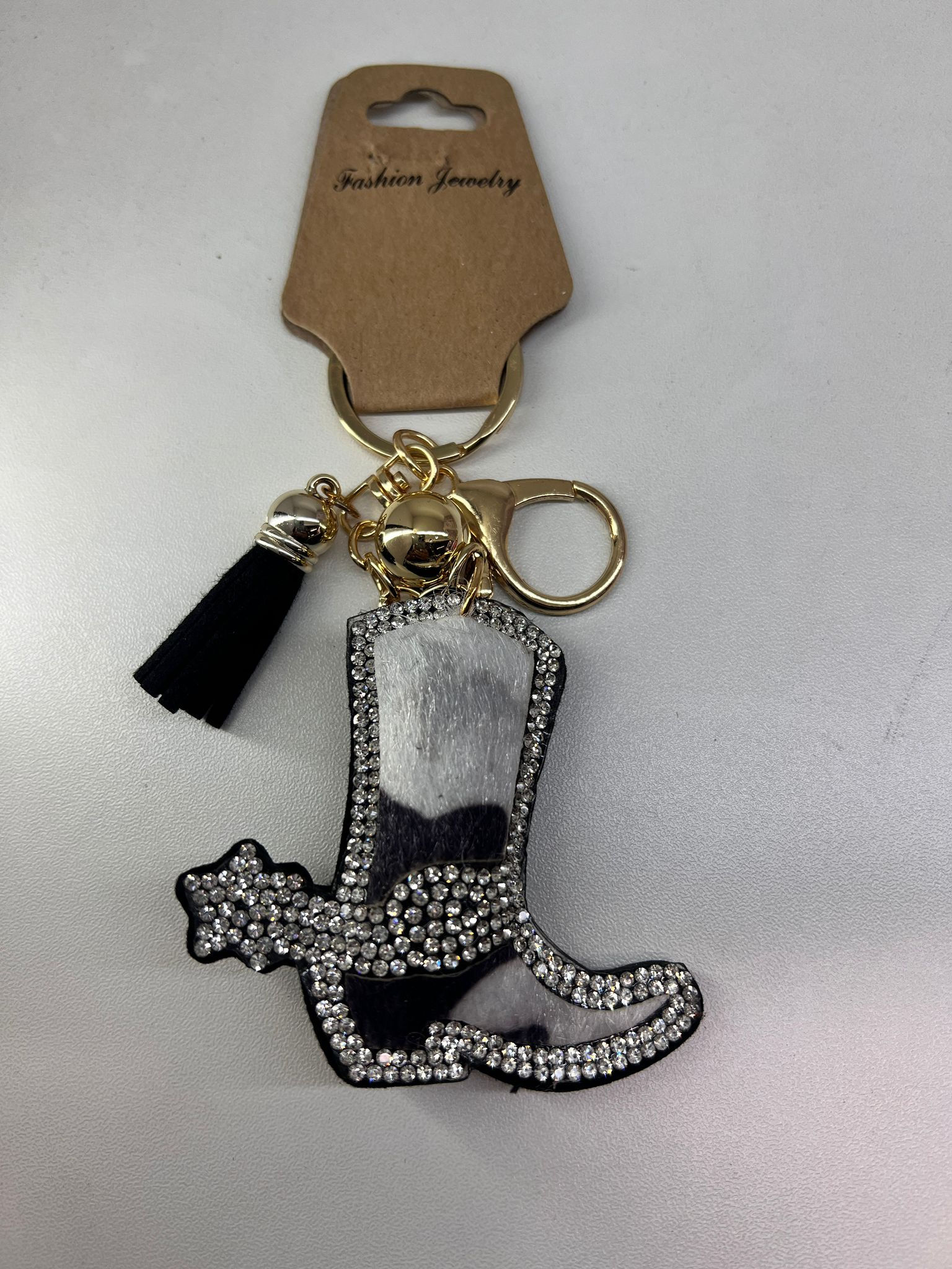 Rhinestone Cowboy Boot Keychain