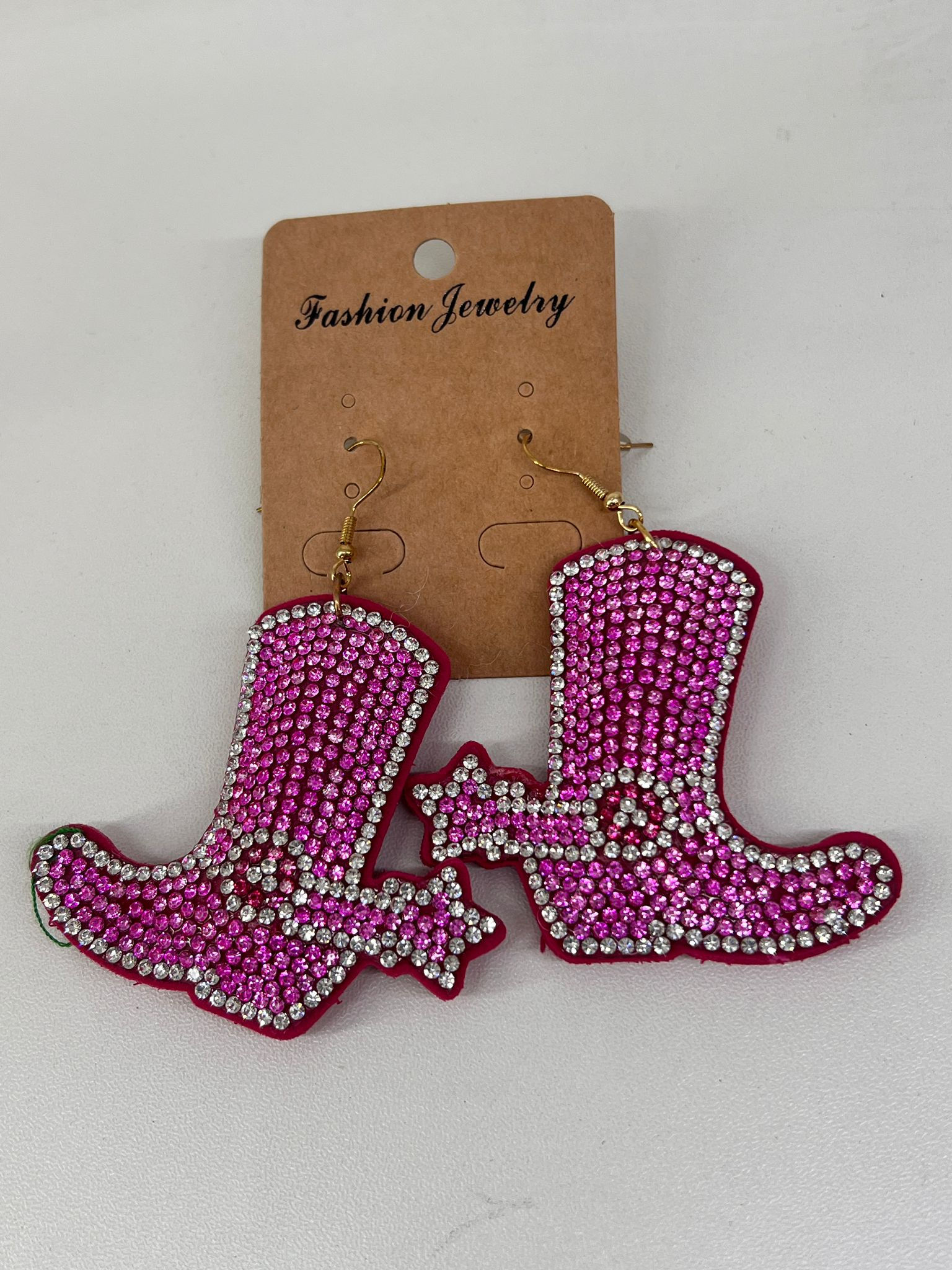 Rhinestone Cowboy Boot Earrings