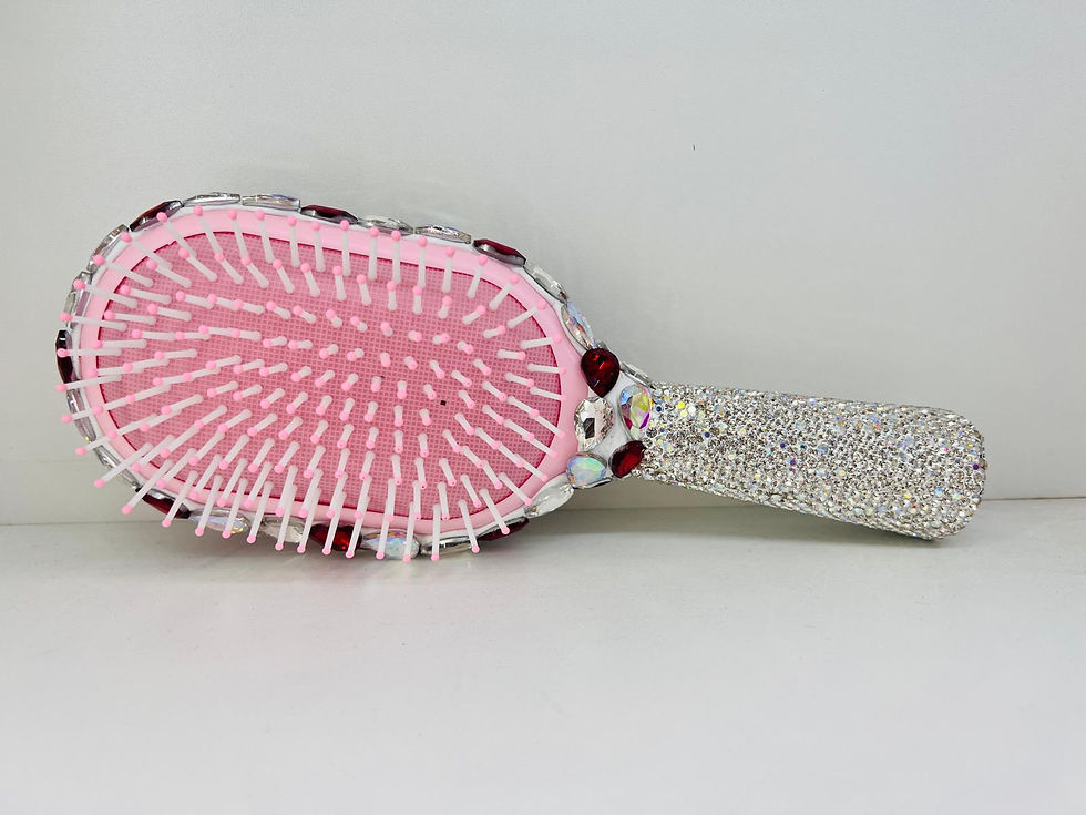 Thumbnail: Rhinestone Rose Hair Brush
