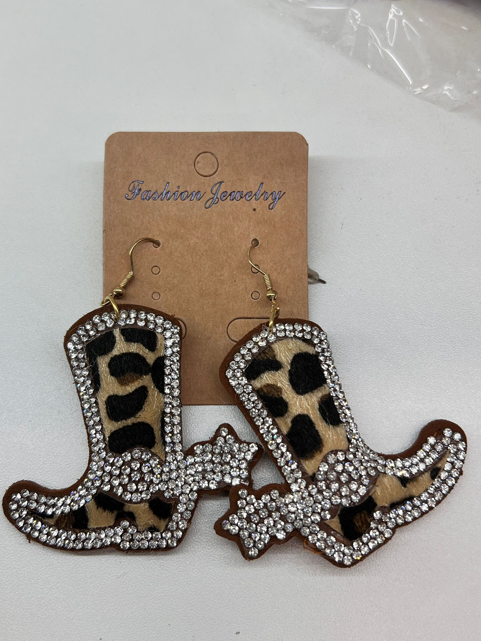 Rhinestone Cowboy Boot Earrings