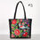 Thumbnail: EMBROIDERED TOTE BAG WITH ZIPPER