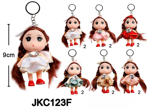 JKC123F Doll Keychain 12pc | Diva At Heart