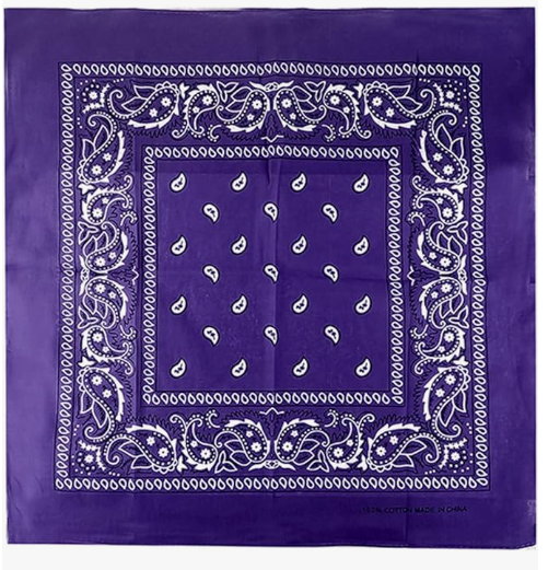 Bandana-Purple 21"x21" 12pcs