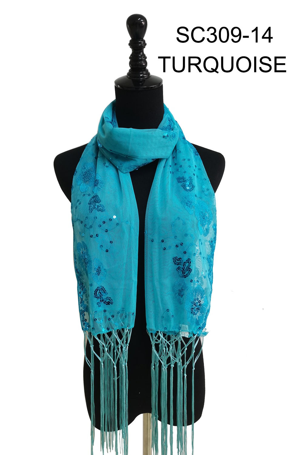 Sequence Scarf-Turquoise