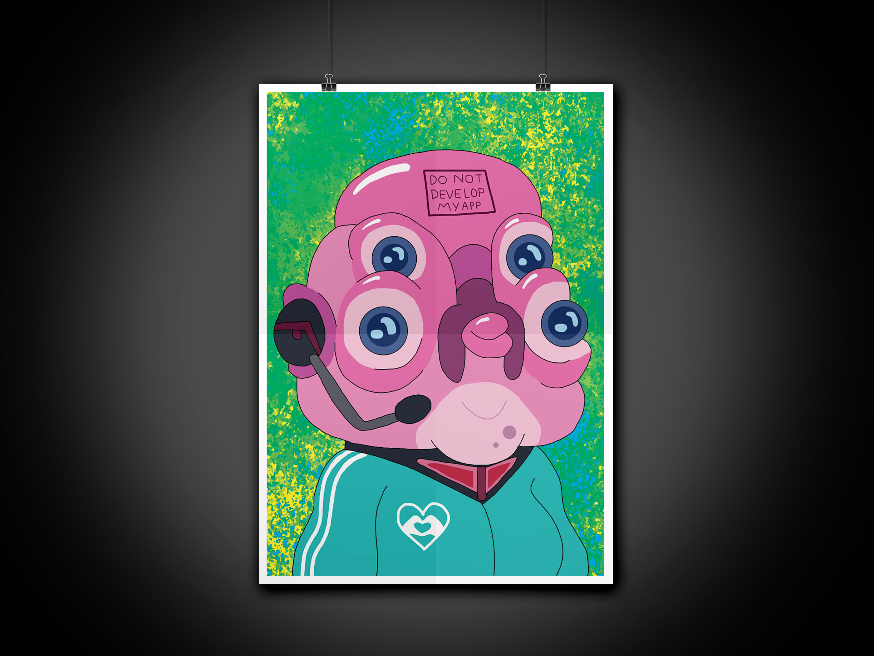 Glootie Rick and Morty Print