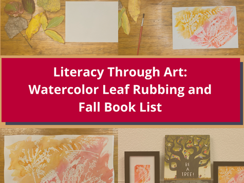 Watercolor Leaf Rubbing and Fall Book List 