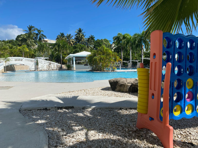 Connect Four game by Fajardo Inn pool
