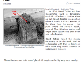 THROWBACK THURSDAY: WHAT IS THE U-SHAPED STRUCTURE IN OAK ISLAND’S SMITH’S COVE?