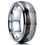 Thumbnail: 16 Style 8mm Fashion Luxury Tungsten Carbide Stainless Steel Ring Wood Inlay 