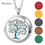 Thumbnail: Aromatherapy Diffuser Locket Pendant Necklace Feather 316L Stainless Steel 