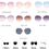 Thumbnail: 2022 Fashion Tea Gradient Sunglasses Women Ocean Water Cut Trimmed 