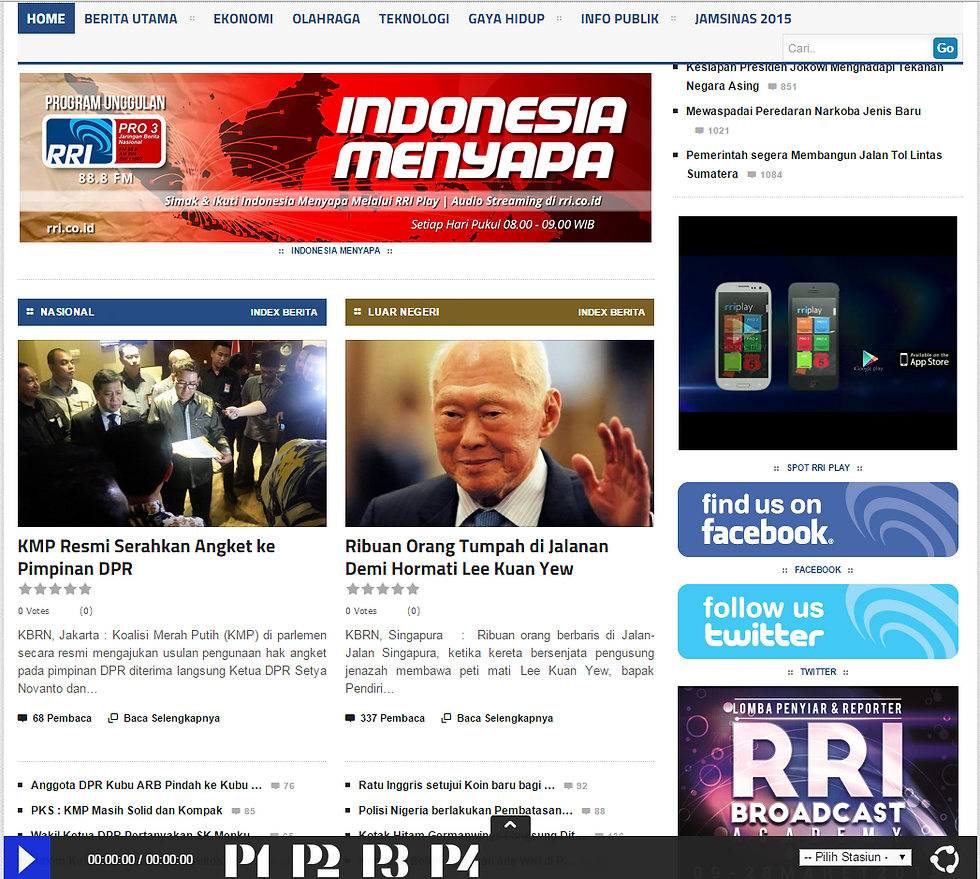 Radio Republik Indonesia entrevista