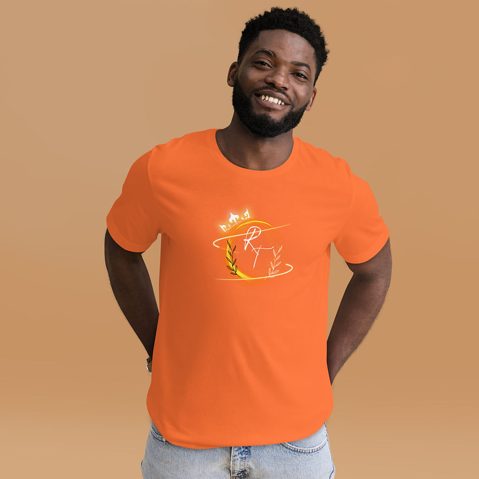 Miniature : man wearing orange t-shirt with logo, Rift Terra Tee