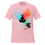 Thumbnail: Pink t-shirt with avatar and elements of water, fire and earth. Unisex avatar state t-shirt