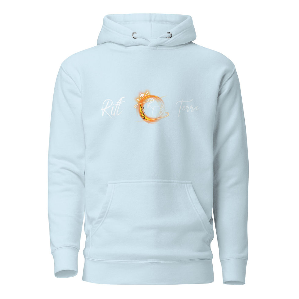 Thumbnail: Light blue hoodie with logo 