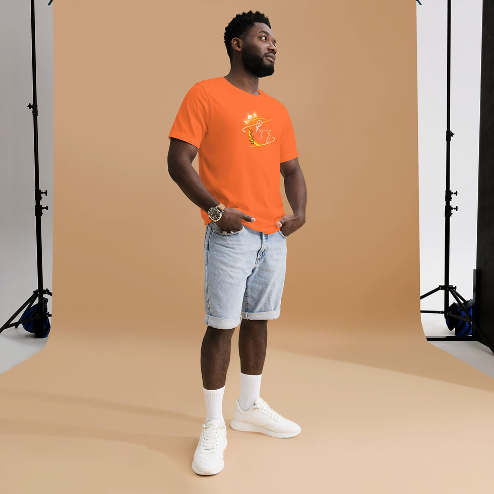 Thumbnail: man wearing orange t-shirt with logo, Rift Terra Tee
