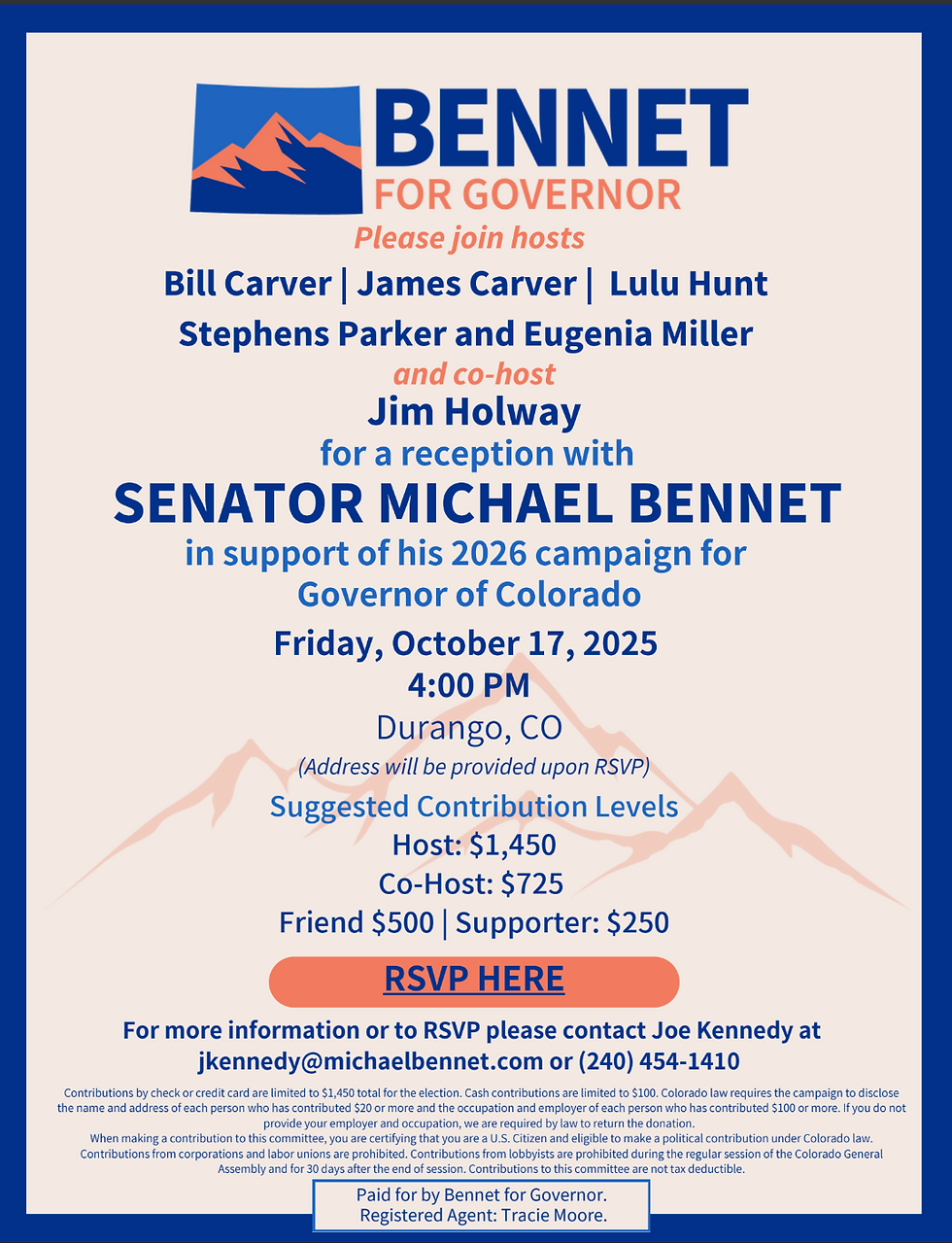 Reception with Michael Bennet
